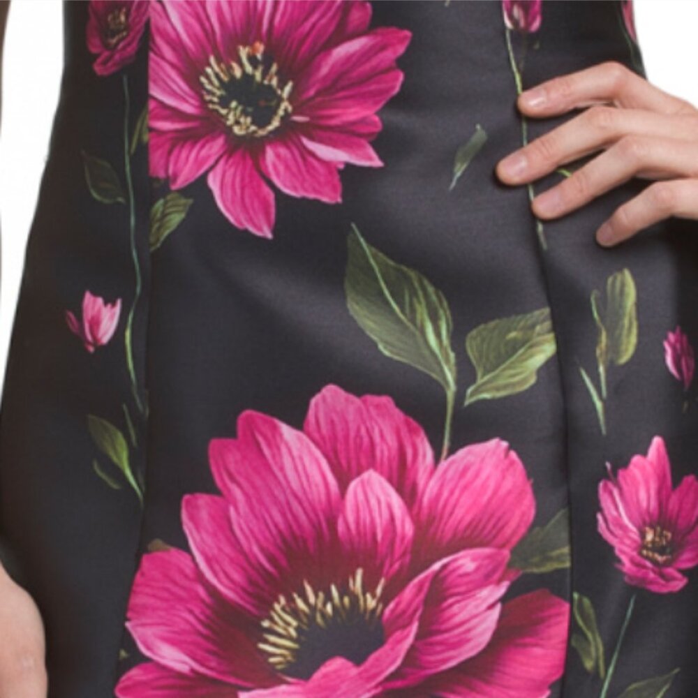 RENE BY RENE RUIZ Strapless Floral Gown With Slit - Picture 4 of 4
